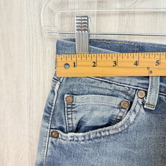 Levi's 701 Jeans Womens 26 Selvedge Big Hidden Rivets Light Wash Denim - Picture 14 of 16